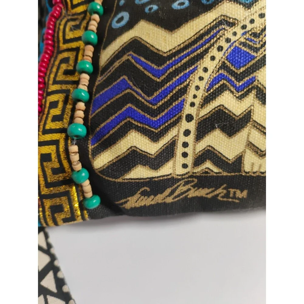 Laurel Burch Crossbody Canvas Bag Cats Zip Top Purse Handbag